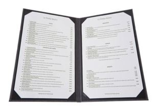 LMD-811BK Two-Views Menu Holder
