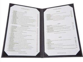 LMD-814BK Menu Cover for 8-1/2 X 14 In Inserts