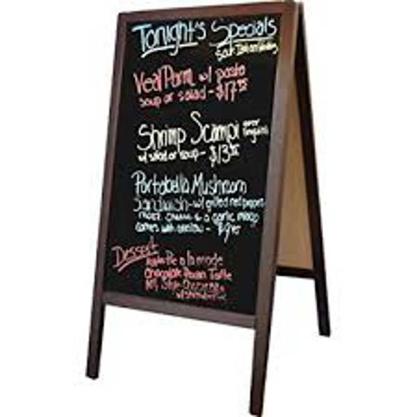 Winco MBAF-4 A-Frame Marker Board 44 In X 25.25 In
