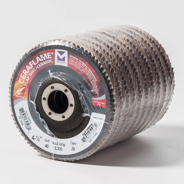 Mercer Abrasives 349080 Type 29 Ceramic Flap Disc