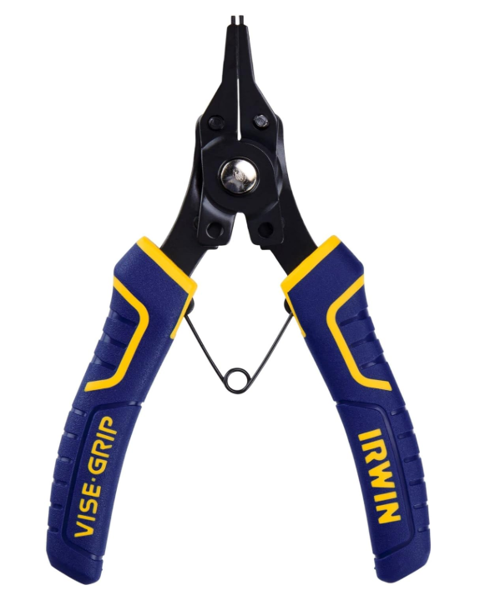 IRWIN INDUSTRIAL 2078900 Snap Ring Pliers 6-1/2 In Pro Touch Grip Blue Yellow Handle