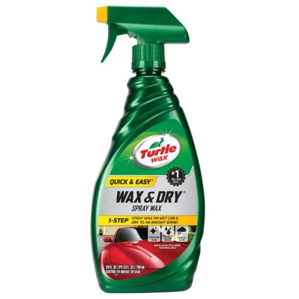 TURTLE WAX T9 WAX and DRY Spray Bottle 26 Oz Off White