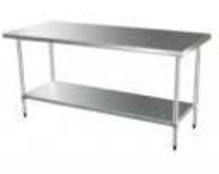 H.D. SHELDON HDS TSG4-2448 Table 48 X 24 S/S Top Galvanized Under-Shelf and Legs