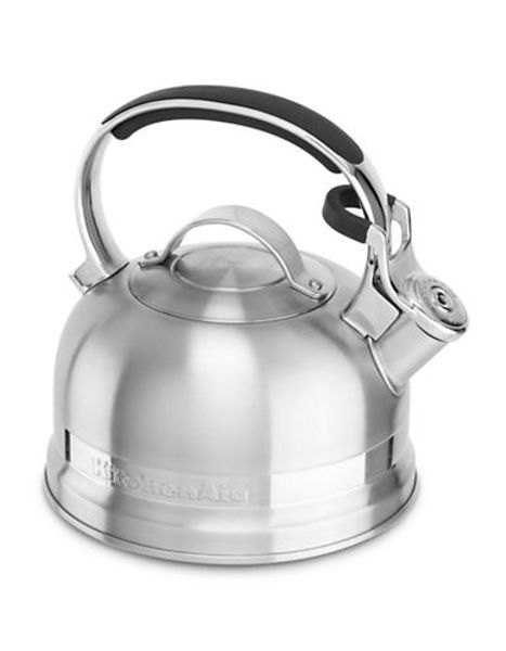 KitchenAid KTST20SBST Tea Kettle 2 Qt Stainless Steel with C Handle and Trim Band