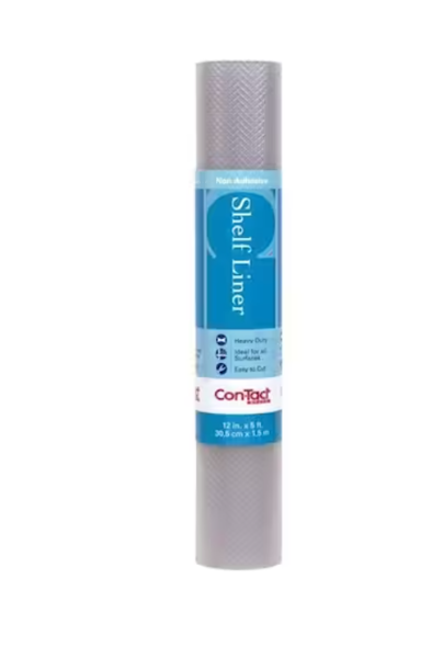 Kittrich 05F-C5T10-06 Shelf Liner 12 Inch x 5 Foot Clear Diamond Textured