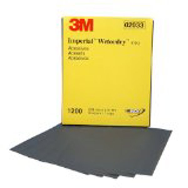 3M 02033 Fine Wet/Dry Sandpaper 9 In x 11 In 1200 Grit