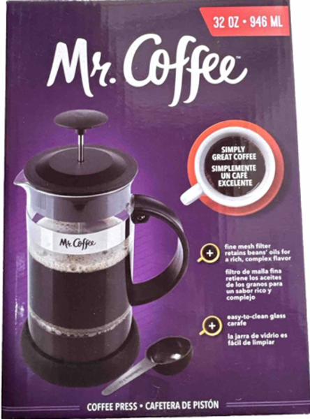 GIBSON OVERSEAS INC 60264.01 Coffee Press 1.1 Qt Black