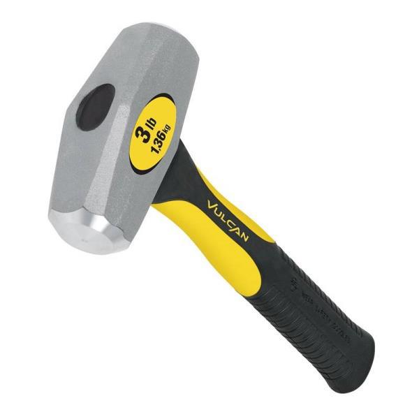 VULCAN 33706 Drilling Hammer 3 Lb Steel Head Fiberglass