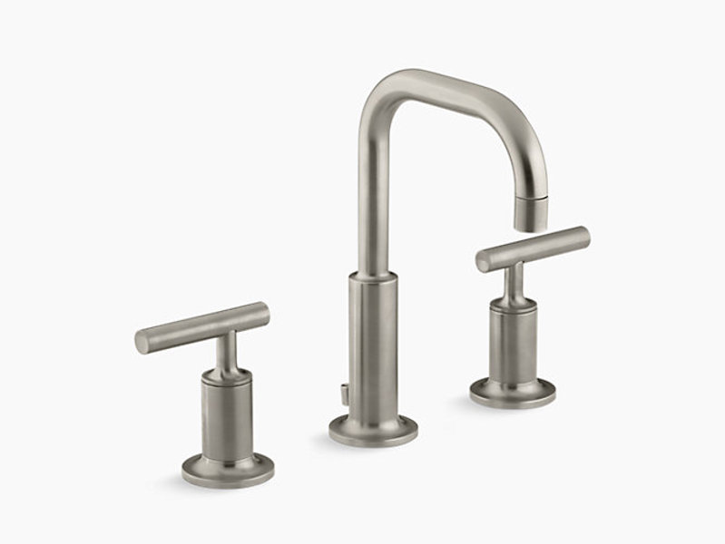 Kohler 14406 Lavatory Faucet Vibrant Brushed Nickel 2 Handle Widespread Water Sense Certified