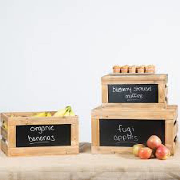 Tablecraft RCBCRATE1 Wood Crate Set Natural