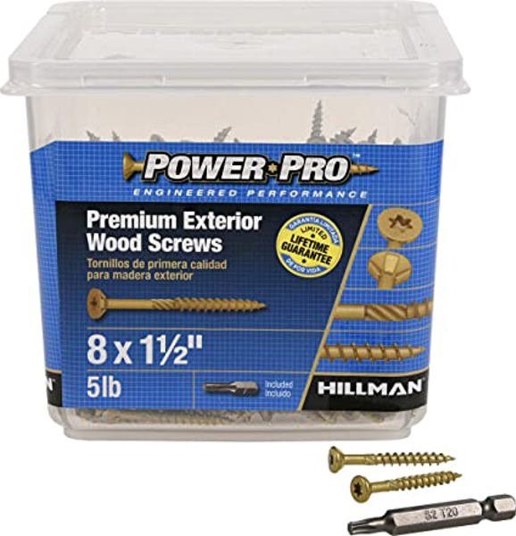 Hillman Group 48606 Bronze Deck Screw 8x1-1/2 In 5 Lbs Premium Exterior