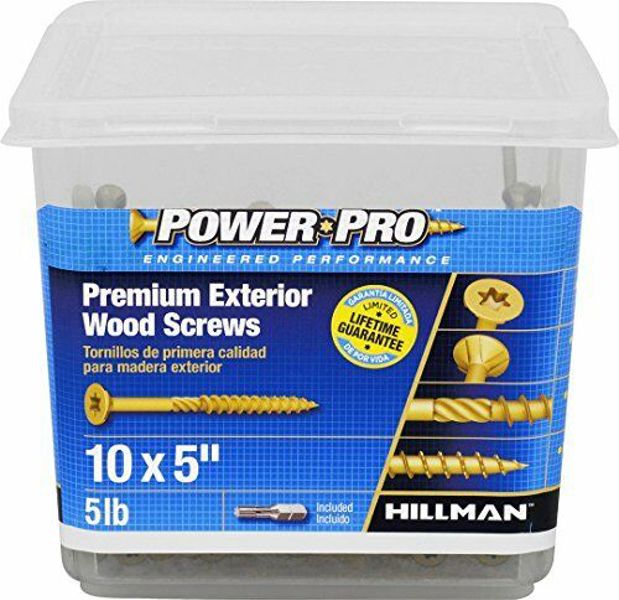Hillman Group 48617 Wood Screws 5 LB 10x5 Plastic