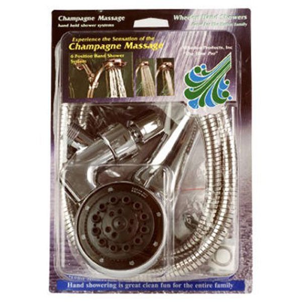 Whedon Products AFP6CN Handheld Shower 5 Spray Settings Brushed Nickel Champagne Massage