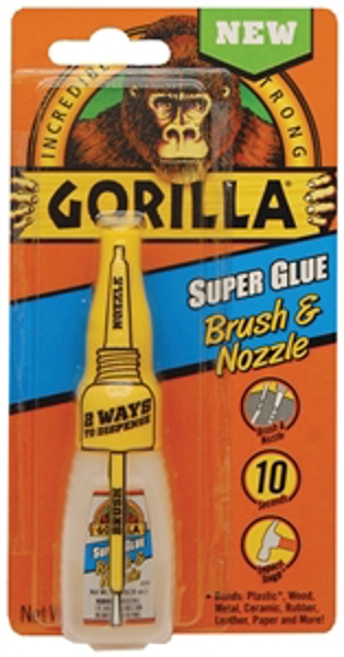 Gorilla Glue Company 7500102 Super Glue 10G Brush and Nozzle White