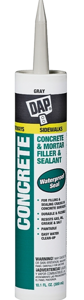 DAP INC 18096 Concrete Filler Sealant 10.1 Oz Cartridge Gray Paste Waterproof High Performance