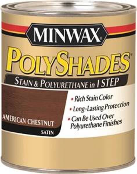 Minwax 61375 Satin Wood Stain 1 Qt American Chestnut