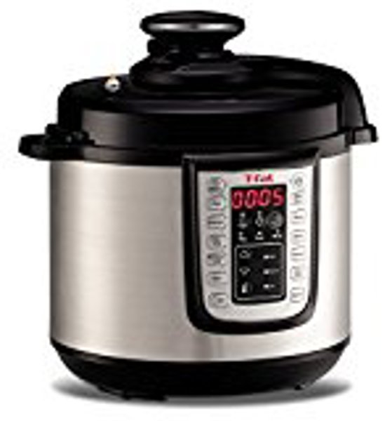 T-FAL CY505E51 Electric Pressure Cooker 6 Qt Capacity 12-in-1 Programmable Silver and Black