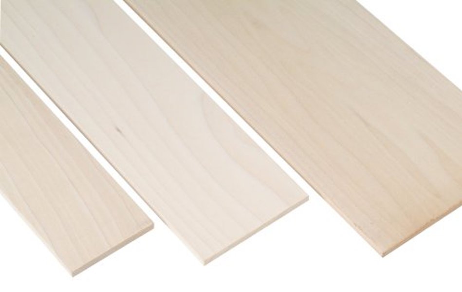 WADDELL MFG CO PB19404 Project Board 1/4 In x 3 In x 3 Ft Poplar