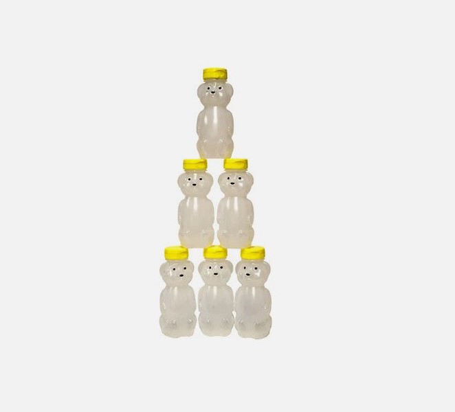 Harvest Lane Honey LLC HONEYJAR-8-6 Honey Bear Jar 8 Oz Empty 6 Pack