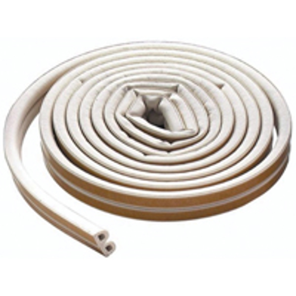 M-D BUILDING PRODUCTS 63628 Weatherstrip Tape 11/32 In 17 Ft Rubber White