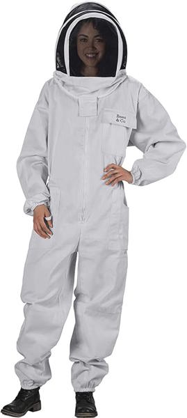 Harvest Lane Honey LLC CLOTHSM-101 Bee Keeping Suit Medium with Zipper and Hood
