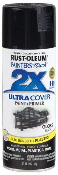Rust-Oleum 334026 Gloss Black Spray Paint 12 Oz