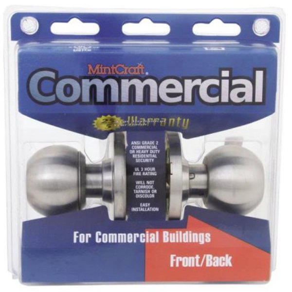 Mintcraft 6068035 Entry Door Lock Knob Stainless Steel