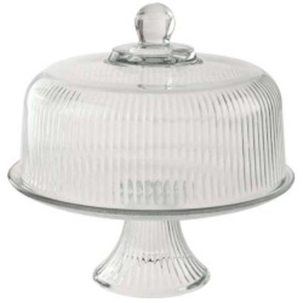 Anchor Hocking 86031L20 Ribbed Cake Plate 2 Piece