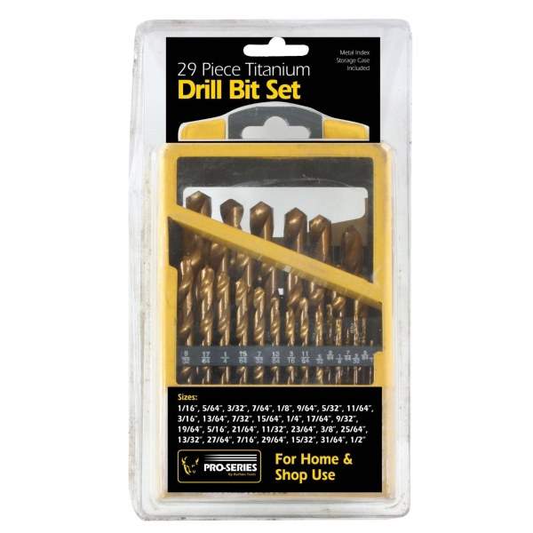 Buffalo Tools PS07350 29 Pc Titanium Drill Bit Set