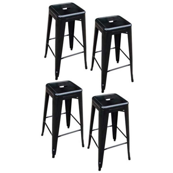 Buffalo Tools BS030B-EACH Loft Bar Stool Black Metal