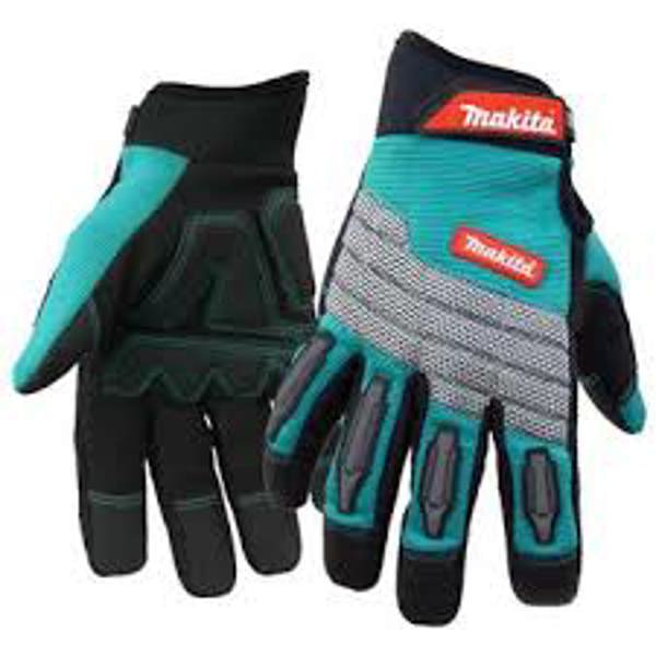 Makita Tools MK405-L Large Work Gloves Ideal for Heavy Duty Demolition Applications Synthetic Leather and Span