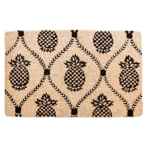 Entryways 9103W Doormat 22x35 Hand Woven Coconut Fiber Pineapple Trellis