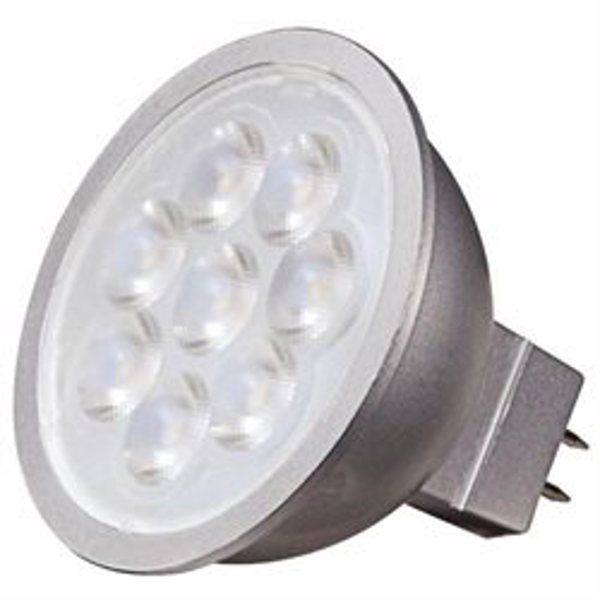 Satco S9495 MR16 Bulb 6.5 Watts Warm White 2700K Silver Black Finish