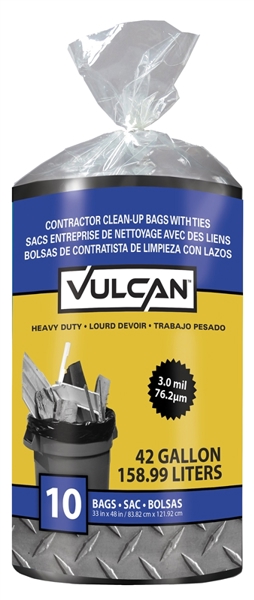 Petoskey Plastics FG-03812-06 Heavy Duty Black Trash Bags 10 Count
