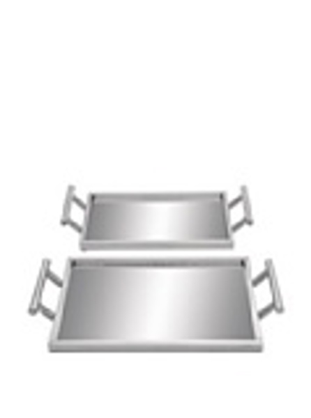 UMA 93792 Set of 2 Metal Glass Trays