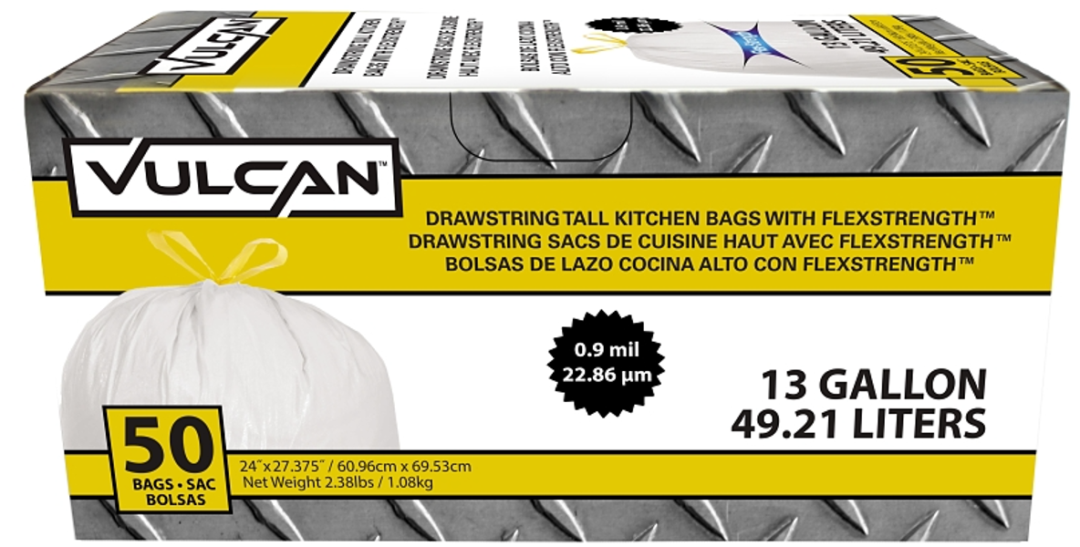 Petoskey Plastics FG-O3812-04 Kitchen Trash Bag 13 Gal Drawstring