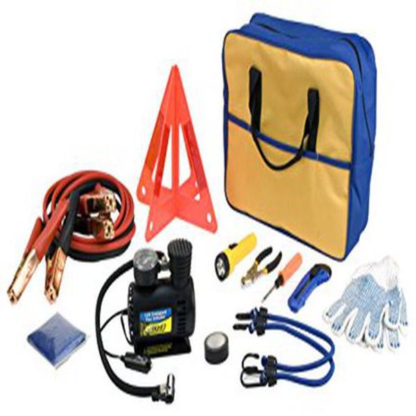 Performance Tools 60220 Premium Roadside Kit Includes essential tools and supplies for emergency roadside assistance Compact and portable design