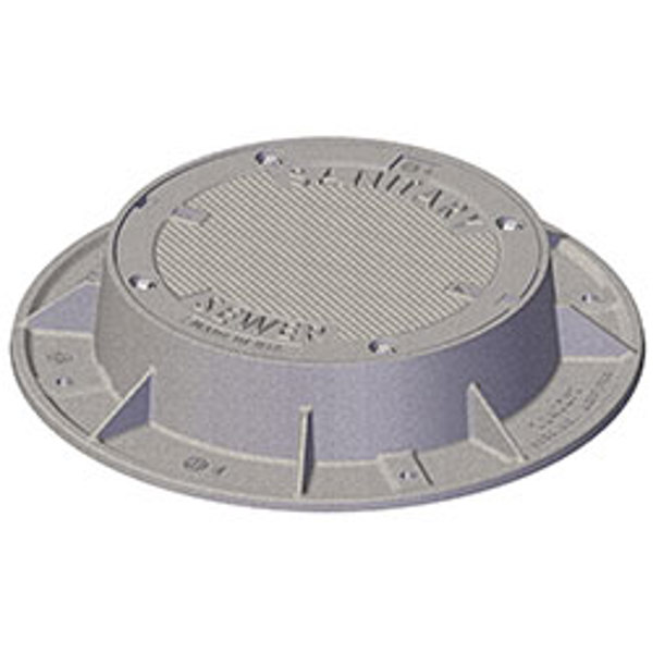 US Foundry Manhole Cover 23 3/4 Inch Diameter Steel Heavy Duty