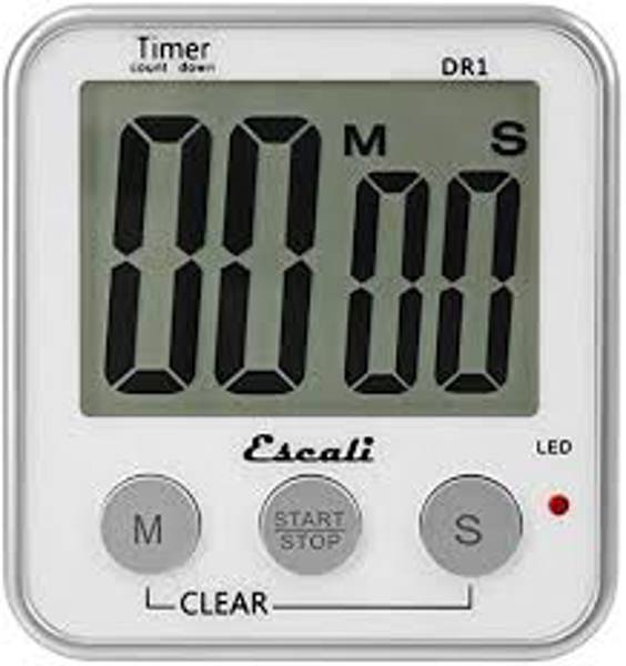 Escali DR1 Digital Timer Large Display 3.5 In x 3.25 In x 0.75 In