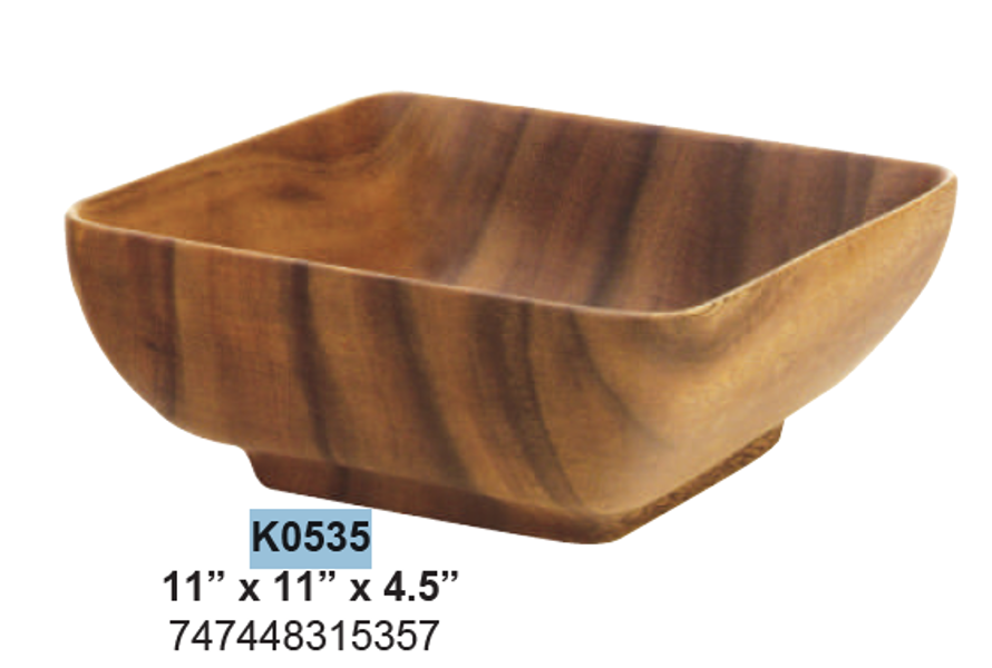 Pacific Merchants K0535 Square Bowl 10 In x 10 In 4.5 In