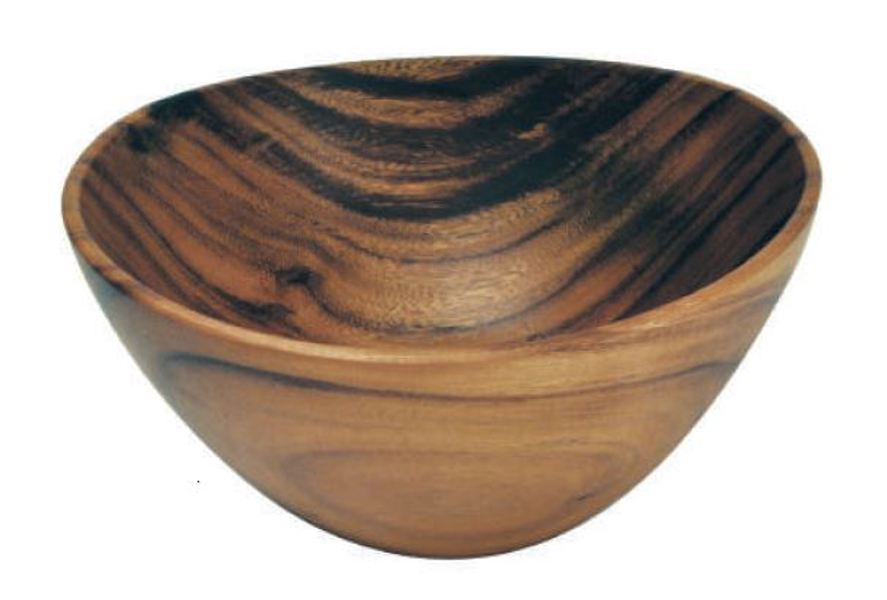Pacific Merchants K39103 Round Deep Bowl 12 In x 6 In Acaciaware