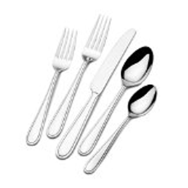 Mikasa 5159003 Flatware Set 45 Piece Gourmet Basic Westfield Frost