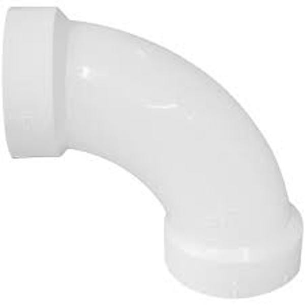 Genova Products 73820 PVC 2 In 90 Degree Long Hub Elbow Schedule 40