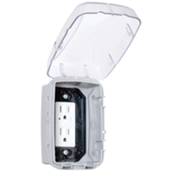 Intermatic Inc WP3100C Weatherproof Receptacle Plastic In Use