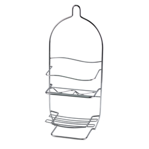 Spectrum 71370 Shower Caddy 18 In Steel Hanging Over the Showerhead