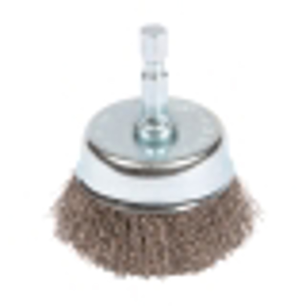 Forney Industries Inc 72730 Wire Cup Brush 1/4 In Fine Crimped with 1/4 In Hex Shank