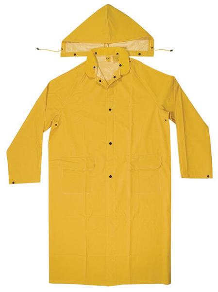 CUSTOM LEATHERCRAFT R105M Rain Coat Medium PVC Yellow