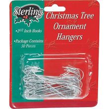 Ornament Hook 50 Pack Silver