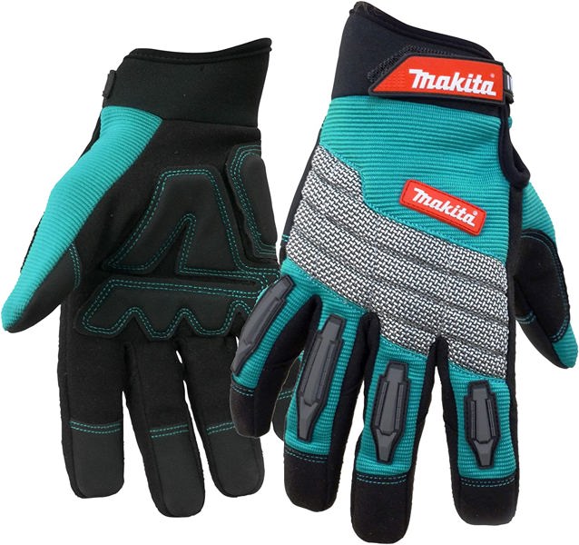 Makita MK405-M Heavy Duty Gloves Medium Ideal for Demolition Applications Synthetic Leather