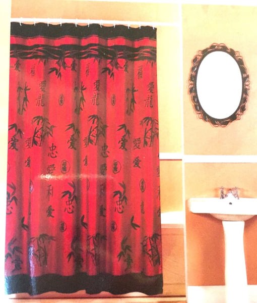 Popular Bath 79778 Shower Curtain Bamboo Jacquard Fabric Assorted
